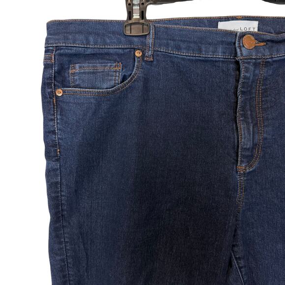 Made And Loved Loft Jeans Womens 18/34 Blue Denim Stretch High-Rise Skinny Leg - Picture 5 of 15